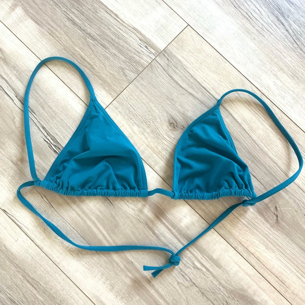 Eres Teal Triangle Bikini with Tie Sides